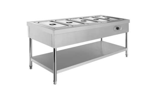 五格柜式保溫售賣臺：不銹鋼打造，讓美味觸手可及——行業廚具展會品牌新高度