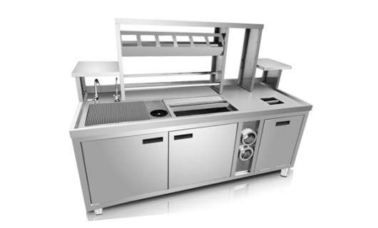 不銹鋼奶茶操作臺：閃耀廚具展會，引領飲品制作新風尚，鑄就品牌輝煌