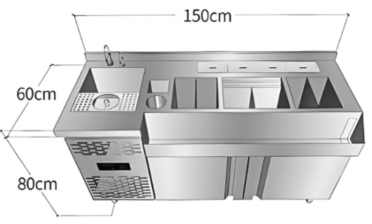 廚房設(shè)備新標(biāo)桿：直型不銹鋼調(diào)酒臺重塑調(diào)酒體驗