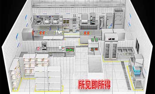 全套商用廚房設備包括集成灶、<span id=